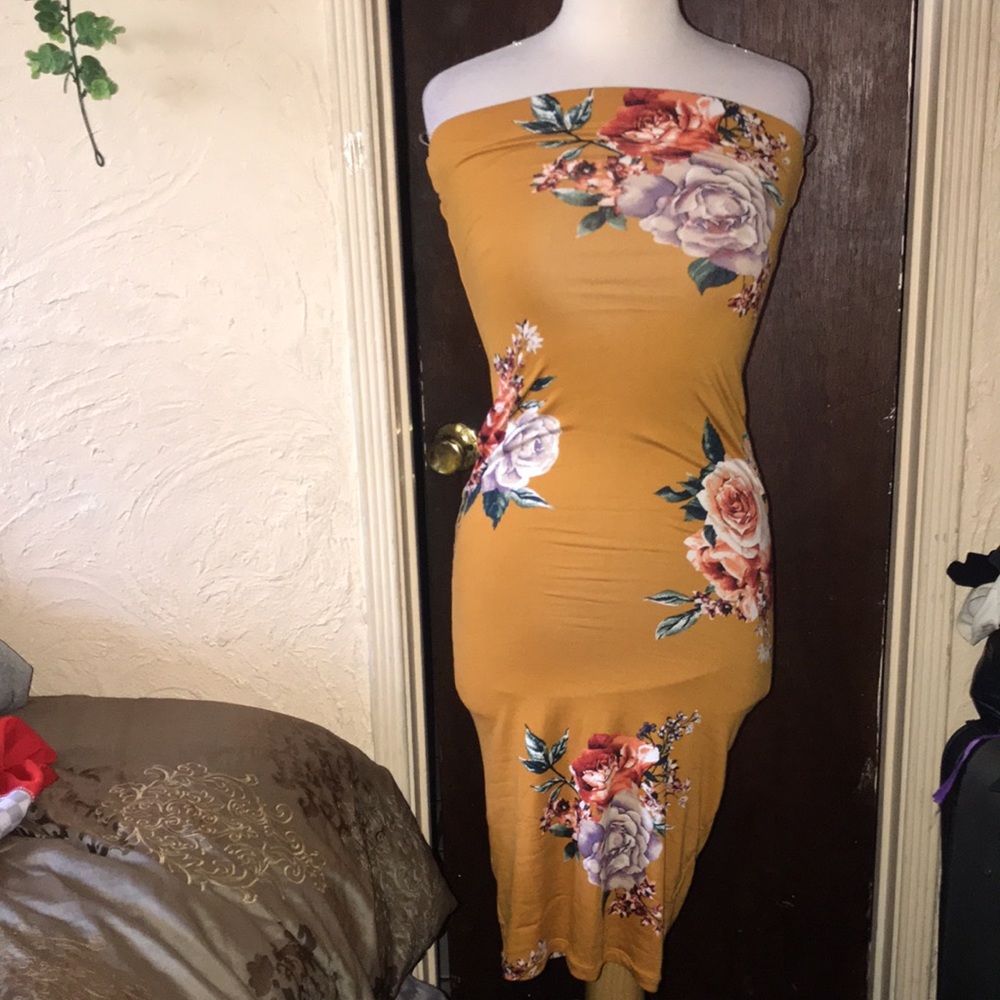NEW FLORAL YELLOW DRESS 💛💚🧡❤️